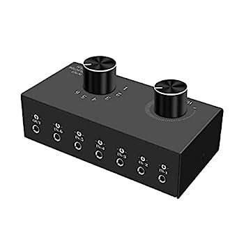 LVY 6チャンネル 3.5mm オーディオスイッチャー パッシブステレオ 1/8インチ Aux セレクターボックス スピーカー/ヘッドフォン/ノートパソコン/
