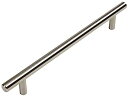 【中古】【輸入品 未使用】Cosmas 305-192SN Satin Nickel Cabinet Hardware Euro Style Bar Handle Pull - 7-1/2 (192mm) Hole Centres, 10 Length - 10 PACK