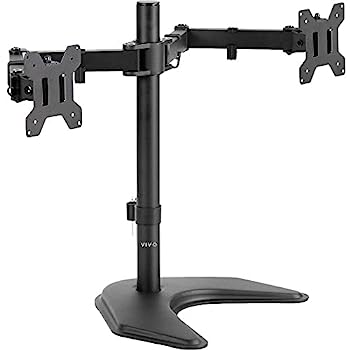 【中古】【輸入品・未使用】10K DWARE Dual LCD Monitor Free Standing Desk Mount with Optional bolt-through mount