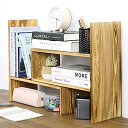 【中古】【輸入品・未使用】MyGift 木製本棚 卓上収納ブックスタンド伸縮型 ブラウン