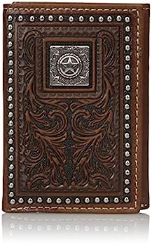 【中古】【輸入品・未使用】Nocona Belt N5410502 Square Star Tri-Fold Wallet, Medium Brown - One Size