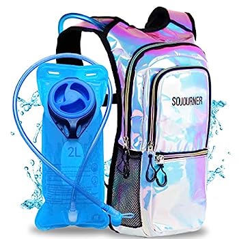 Sojourner Rave Hydration Pack Backpack - 2L Water Bladder Included for Festivals, Raves, Hiking, Biking, Climbing, Running and More (Ho