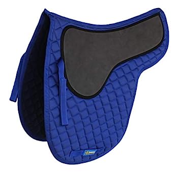 【中古】【輸入品・未使用】CHALLENGER 馬 イングリッシュサドルパッド コットン キルト トレイル 輪郭 ジェル ネイビー 72136(4)