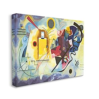 Stupell Industries クラシック抽象画 イエロー レッド ブルー Wasily Kandinsky キャンバスウォールアート 16 x 20