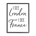 【中古】【輸入品・未使用】Stupell Industries I See London and France Saying Bathroom Humor, L...
