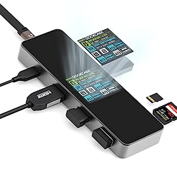【中古】【輸入品・未使用】スマートUSB Cハブ 7in1ビジュアルハブ HDディスプレイスクリーン付き