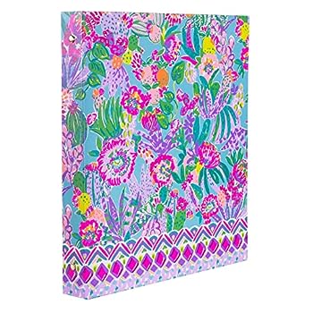 【中古】【輸入品 未使用】Lilly Pulitzer 3 Ring Binder 3/4 Inch, Cute Binder with Pockets and Tab Dividers, Me and My Zesty