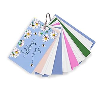 【中古】【輸入品 未使用】Vera Bradley 100 Count Lined Index Cards with Dividers, Blue Floral Study Buddy with Stickers and Metal Binder Ring, Cute School Suppli