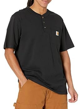楽天スカイマーケットプラス【中古】【輸入品・未使用】[カーハート] ヘンリー ポケットTシャツ 半袖 ORIGINAL FIT Workwear Poket S-Sleeve Henley K84 メンズ （XL, ブラック）