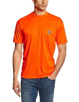 【中古】【輸入品・未使用】Carhartt メンズ ハイビジビリティフォース 色強化半袖Tシャツ US サイズ: Small カラー: オレンジ