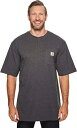 yÁzyAiEgpzCarhartt Men's Big Workwear Pocket Short Sleeve Henley Midweight, Carbon Heather, 3X-Large/Tall