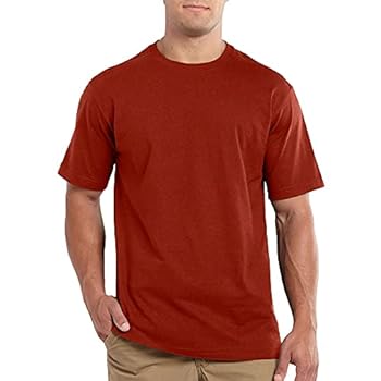 【中古】【輸入品・未使用】Carhartt メンズ ビッグ&トール マドック ポケットなし 半袖Tシャツ US サイズ: Small カラー: レッド