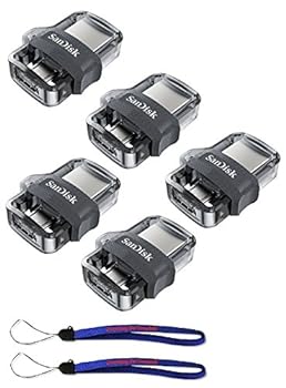 【中古】【輸入品・未使用】SanDisk Ultra 16GB (Five Pack Bundle) Dual Drive m3.0 (SDDD3-016G-G46) works with Android Devices and Computers Flash Drive with Everyt