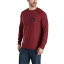 šۡ͢ʡ̤ѡCarhartt Men's Force Cotton Delmont Long Sleeve Graphic T Shirt, red/Brown Heather, Large