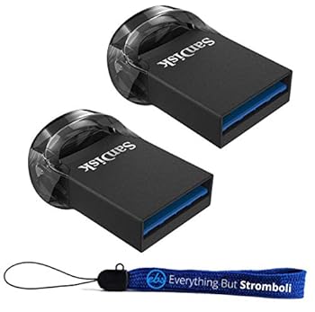 【中古】【輸入品・未使用】SanDisk 128GB Ultra Fit USB 3.1 Low-Profile Flash Drive (2 Pack Bundle) SDCZ430-128G-G46 128G Pen Drive - with (1) Everything But Strom