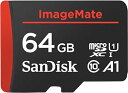 yÁzyAiEgpzSanDisk 64GB ImageMate microSDXC UHS-1 [J[h A_v^[t - C10 U1 Full HD A1 Micro SDJ[h