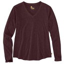【中古】【輸入品・未使用】Carhartt レディース リラックスフィット ミッドウェイト 長袖 Vネック Tシャツ, ファッジヘザー。, X