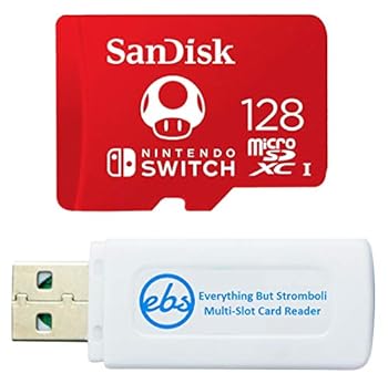 【中古】【輸入品・未使用】SanDisk 128GB Nintendo Switch Micro SD Card/Switch Lite Memory Card 128 GB High Speed (SDSQXAO-128G-GNCZN) Bundle with 1 TF/MicroSDXC C