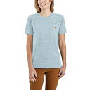 【中古】【輸入品・未使用】Carhartt Women's WK87 Workwear Pocket Short Sleeve T-Shirt (Regular and Plus Sizes), Tourmaline Headband Print