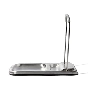 šۡ͢ʡ̤ѡOXO Spoon Rest with Lid Holder, 3x4x1in, Stainless Steel