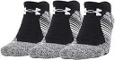 【中古】【輸入品・未使用】Under Armour Elevated Performance No Show Socks, 3-Pair, Black, Shoe Size: Mens 4-8, Womens 6-9(4)