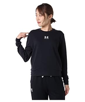【中古】【輸入品・未使用】[アンダーアーマー] トレーニングフリース UAライバルテリー クルー レディース Black / / White MD