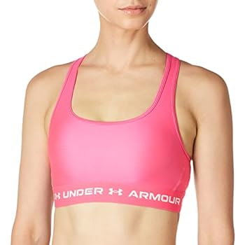 yÁzyAiEgpzUnder Armour Cross-Back Mid Bra Electro Pink/Electro Pink/White XS (US 0-2)