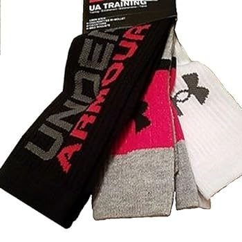 šۡ͢ʡ̤ѡUnder Armour Men's 3 Pairs Training Crew Socks, Large,Bla...