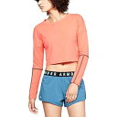 【中古】【輸入品・未使用】Under Armour レディース ライター ロング丈 クロップドクルー X-Large オレンジ