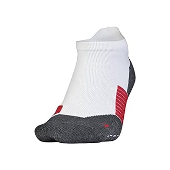 šۡ͢ʡ̤ѡUnder Armour Adult Armourgrip No Show Socks with Tab, 1 Pair, White/red, Large