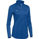 yÁzyAiEgpzUnder Armour Women's UA Novelty 1/2 Zip Long Sleeve (Small, Royal-Metallic Silver)