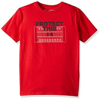 【中古】【輸入品 未使用】Under Armour ボーイズ Protect This Tシャツ X-Small レッド