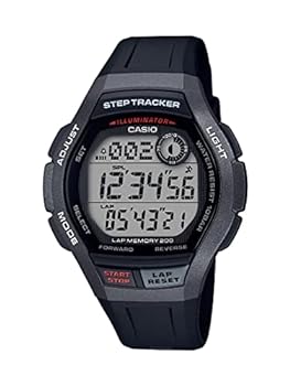 楽天スカイマーケットプラス【中古】【輸入品・未使用】Casio Men's Step Tracker Stainless Steel Quartz Sport Watch with Resin Strap, Black, 23 （Model: WS-2000H-1AVCF）