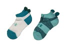 【中古】【輸入品・未使用】Under Armour Girl`s No Show Socks With Pom 2 Pack (Turquoise(1310247-297)/White, Youth Large)