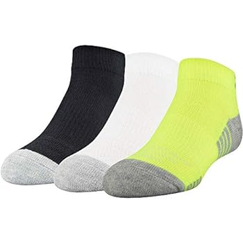šۡ͢ʡ̤ѡUnder Armour Boy`s 3-Pack HeatGear Low-Cut Socks (Yellow(...