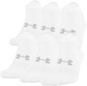 【中古】【輸入品・未使用】Under Armour 大人用 コットン ノーショウソックス 6足組