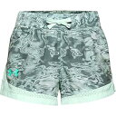 【中古】【輸入品・未使用】Under Armour Girls' Sprint Printed Shorts , Seaglass Blue (403)/Com...