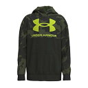 【中古】【輸入品・未使用】Under Armour Boys' Rival Logo Hoodie, Baroque Green, YXL(4)
