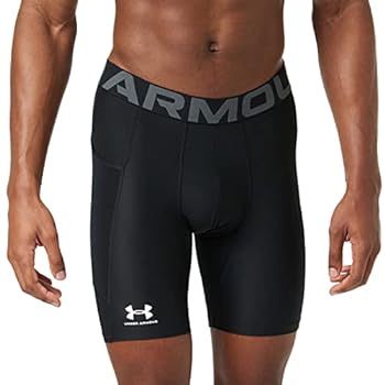 【中古】【輸入品 未使用】Under Armour Men 039 s Armour HeatGear Compression Shorts , Black (001)/Pitch Gray, X-Small