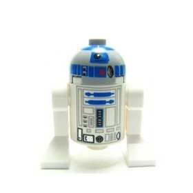 Lego Star Wars Mini Figure - R2-D2 (Grey Head) Astromech Droid (Approximately 40mm / 1.6 Inches Tall)