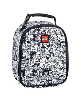 šۡ͢ʡ̤ѡLEGO Kids' Minifigure Crowd Lunch Backpack, Black & White, One Size