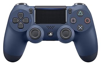 【中古】【良い】【純正品】ワイヤレスコントローラー (DUALSHOCK 4) ミッドナイト ブルー (CUH-ZCT2J22)