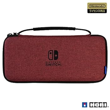 【中古】【良い】【任天堂ライセンス商品】スリムハードポーチ プラス for Nintendo Switch レッド【Nintendo Switch 有機ELモデル対応】