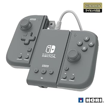 【中古】【良い】【任天堂ライセンス商品】グリップコントローラー Fit アタッチメントセット for Nintendo Switch? / PC チャコールグレイ【Nintendo Switch対