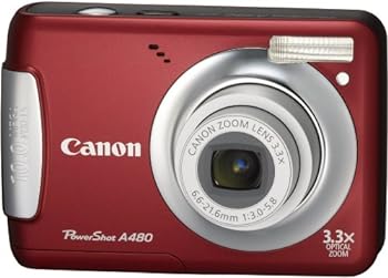 【中古】【良い】Canon デジタルカメラ PowerShot (パワーショット) A480 レッド PSA480(RE)