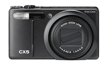 【中古】【良い】RICOH ハイブリッドAFシステム搭載 光学10.7倍ズーム CX5 ブラック CX5BK