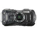 【中古】【良い】RICOH WG-60 ブラック 本格防水デジタルカメラ 14メートル防水 耐衝撃 防塵 耐寒 1600万画素 水中専用マーメードモード搭載 仕...