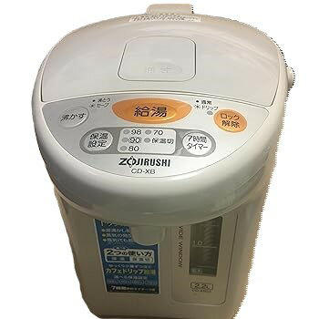 【中古】【良い】ZOJIRUSHI マイコン沸とう電動ポット 2.2L CD-XB22-HA グレー