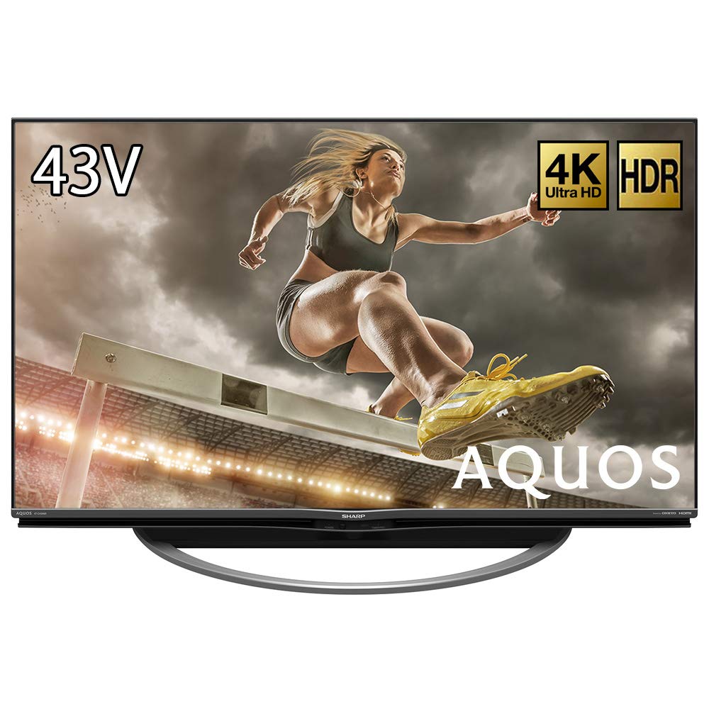 【中古】【非常に良い】シャープ 43V型 液晶 テレビ AQUOS 4T-C43AM1 4K HDR対応 低反射「N-Blackパネ..