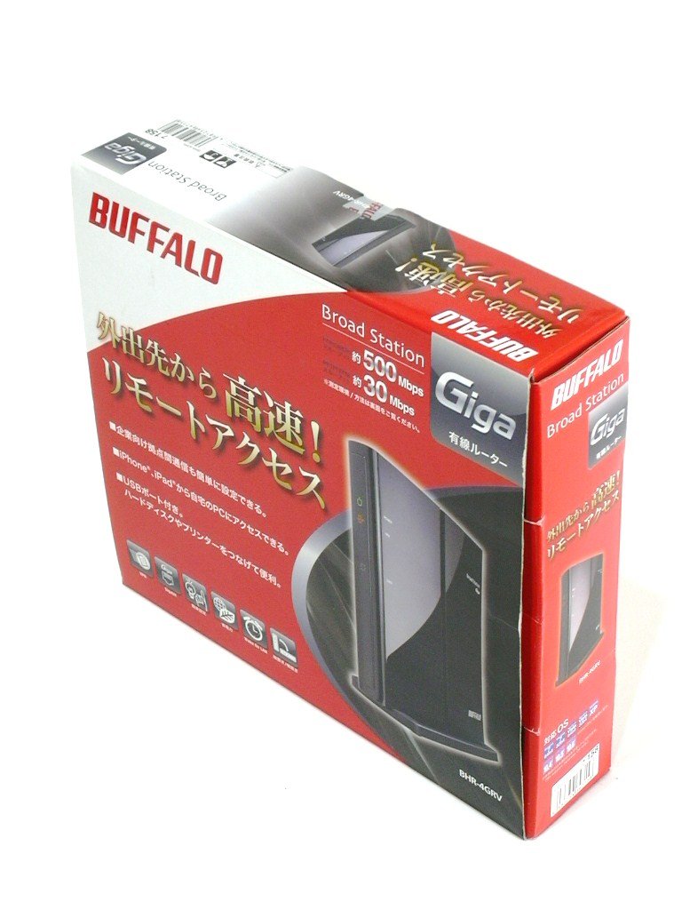 【メーカー名】バッファロー【メーカー型番】【ブランド名】バッファロー【商品説明】BUFFALO 有線ブロードバンドルーター リモートアクセス&Giga対応 BHR-4GRV・画像はイメージ写真ですので付属品など画像の通りではないこともございます。　付属品については商品タイトルに記載がない場合がありますので、　ご不明な場合はメッセージにてお問い合わせください。・当店ではレコード盤には商品タイトルに［レコード］と表記しております。　表記がない物はすべてCDですのでご注意ください。・当店では初期不良に限り、商品到着から7日間は返品を 受付けております。　お問い合わせ・メールにて不具合詳細をご連絡ください。・他モールとの併売品の為、完売の際はキャンセルご連絡させて頂きます。・中古品の商品タイトルに「限定」「初回」「保証」「DLコード」などの表記がありましても、　特典・付属品・帯・保証等は付いておりません。・電子辞書、コンパクトオーディオプレーヤー等のイヤホンは写真にありましても　衛生上、基本お付けしておりません。※未使用品は除く・品名に【import】【輸入】【北米】【海外】等の国内商品でないと把握できる表記商品について　国内のDVDプレイヤー、ゲーム機で稼働しない場合がございます。予めご了承の上、購入ください。・掲載と付属品が異なる場合は確認のご連絡をさせて頂きます。ご注文からお届けまで1、ご注文⇒ご注文は24時間受け付けております。2、注文確認⇒ご注文後、当店から注文確認メールを送信します。3、お届けまで3〜10営業日程度とお考えください。4、入金確認⇒前払い決済をご選択の場合、ご入金確認後、配送手配を致します。5、出荷⇒配送準備が整い次第、出荷致します。配送業者、追跡番号等の詳細をメール送信致します。6、到着⇒出荷後、1〜3日後に商品が到着します。　※離島、北海道、九州、沖縄は遅れる場合がございます。予めご了承下さい。・お電話でのお問合せは少人数で運営の為受け付けておりませんので、お問い合わせ・メールにてお願い致します。★お客様都合によるご注文後のキャンセル・返品は　お受けしておりませんのでご了承ください。